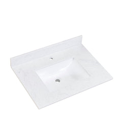 Altair 31" Single Sink Bathroom Vanity Countertop - Salerno in Aosta White