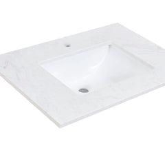 Altair 31" Single Sink Bathroom Vanity Countertop - Salerno in Aosta White