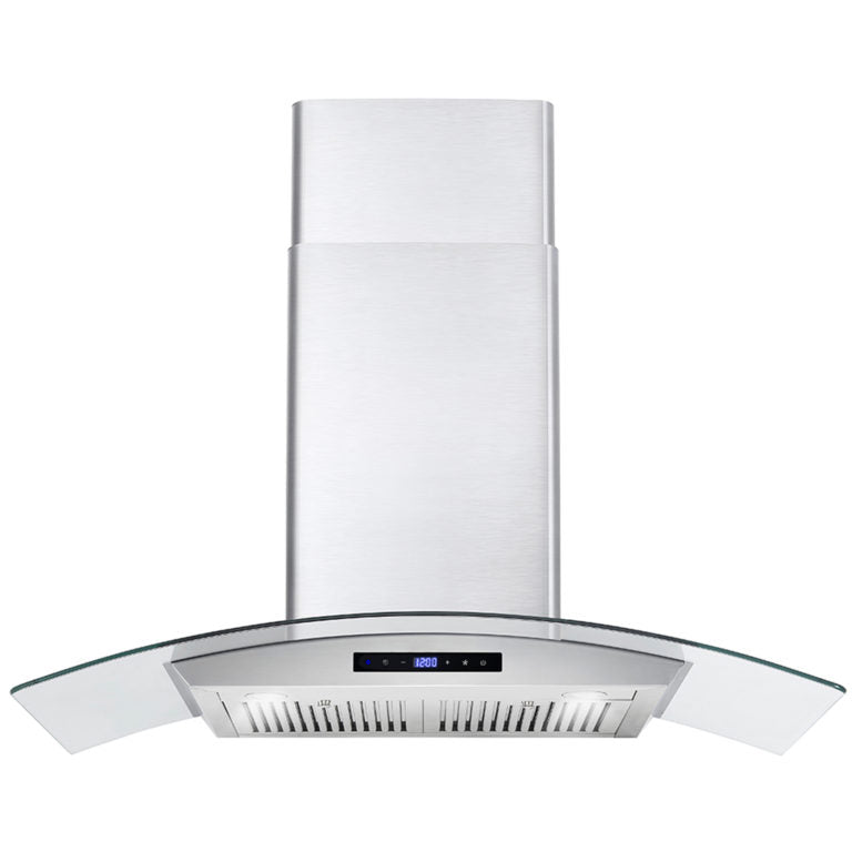 Cosmo 36" Ducted Wall Mount Range Hood in Stainless Steel with Touch Controls, LED Lighting and Permanent Filters - COS-668AS900