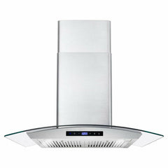 Cosmo 30" Ducted Wall Mount Range Hood in Stainless Steel with Touch Controls, LED Lighting and Permanent Filters - COS-668WRCS75