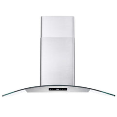 Cosmo 36" Ducted Wall Mount Range Hood in Stainless Steel with Touch Controls, LED Lighting and Permanent Filters - COS-668WRCS90