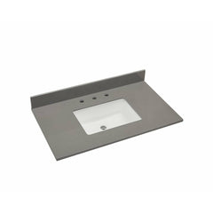 Altair 37" Single Sink Bathroom Vanity Countertop - Madrid in Concrete Gray