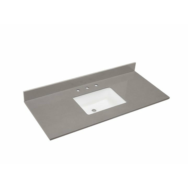 Altair 49" Single Sink Bathroom Vanity Countertop - Madrid in Concrete Grey