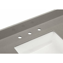 Altair 73" Double Sink Bathroom Vanity Countertop - Madrid in Concrete Grey