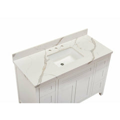Altair 49" Single Sink Bathroom Vanity Countertop - Eivissia in Calacatta White