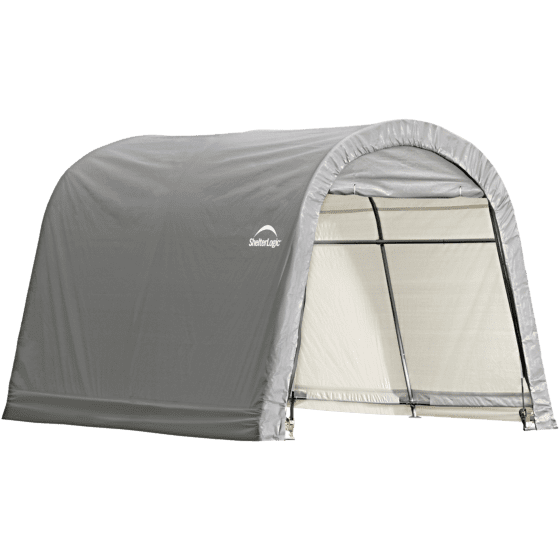 ShelterLogic Shed-in-a-Box RoundTop® 10 ft. x 10 ft. x 8 ft. Gray - 70435