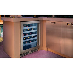 Perlick 24"  Built-In Beverage Center with 16 Bottle/62 Can Capacity, Stainless Steel Glass Door - HP24BO-4-3