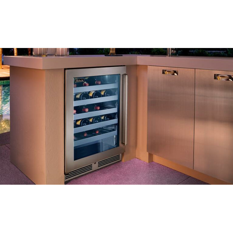 Perlick 24" Dual Zone Wine Reserve with 32 Bottle Capacity,  Panel Ready Glass Door - HP24DO-4-4