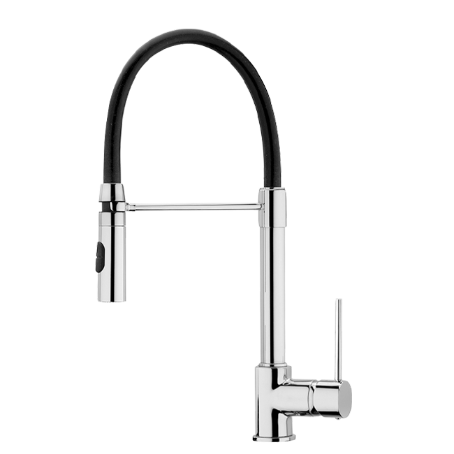 LaToscana 18 1/16" Single Handle Pull-out With silycon Spout And A Sprayer spout Rotates - 78-557YO