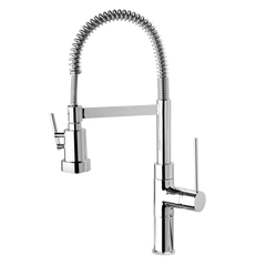 LaToscana 21 7/16" Single Handle Pull-out With spring Spout And A Sprayer spout Rotates - 78-557