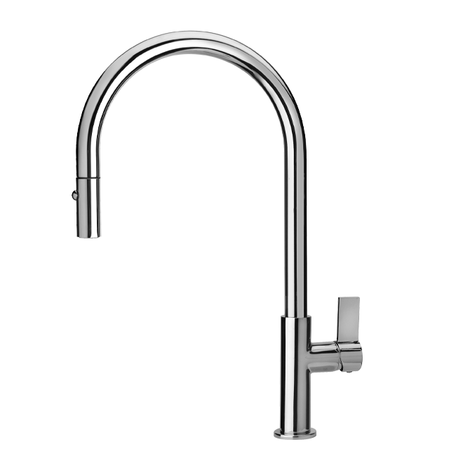 LaToscana 16 5/8" Single Handle Pull-down Spray kitchen Faucet Spout Rotates - 78-591S