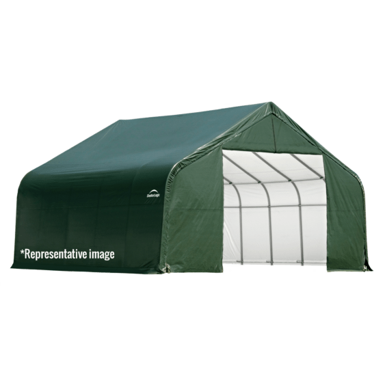 ShelterLogic ShelterCoat Custom Peak Shelter, 18 ft. x 20 ft. x 9 ft. Standard PE 9 oz.  - 8004