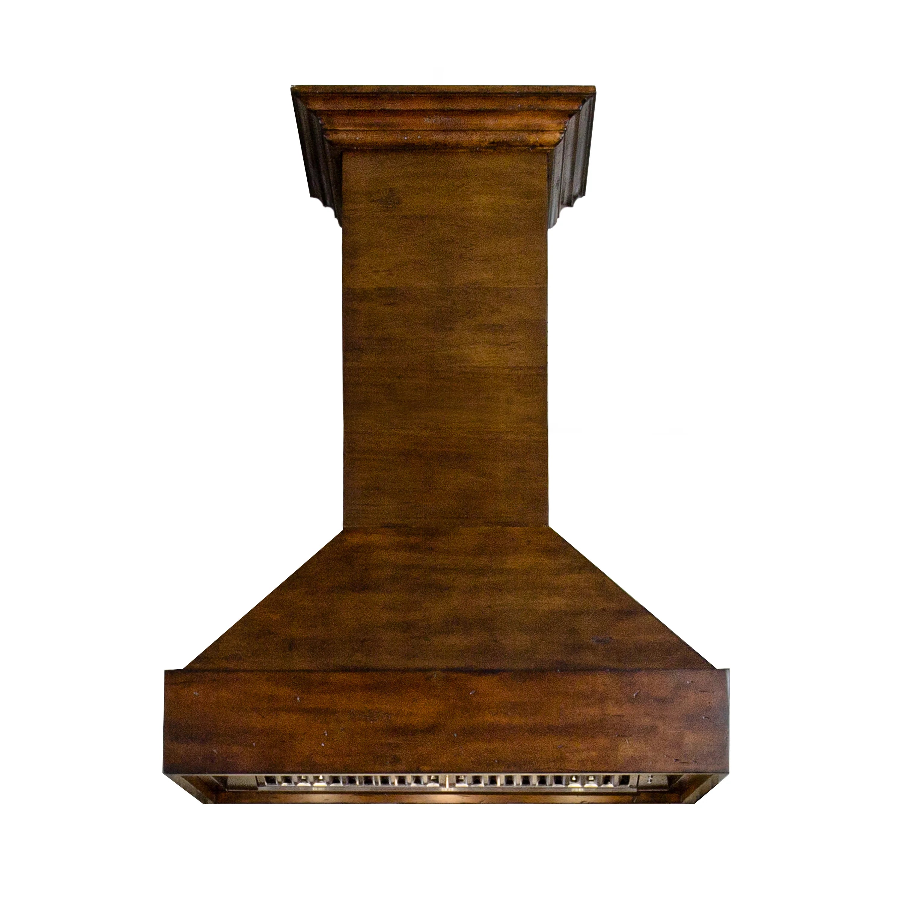 ZLINE Wooden Wall Mount Range Hood in Walnut and Hamilton - Includes Remote Motor - 355WH-RS-36-400