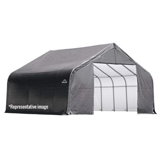 ShelterLogic ShelterCoat Custom Peak Shelter, 28 ft. x 20 ft. x 20 ft. Standard PE 9 oz. - 8606