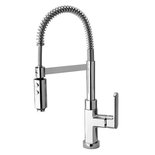 LaToscana 19 7/8" Single Handle Pull-out With spring Spout And A Sprayer spout Rotates - 86-557