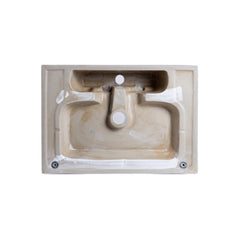 Altair 24 in. Rectangle Ceramic Vessel Bathroom Vanity Sink with Overflow - Fremont in White Finish