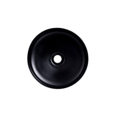 Altair 14 in. Round Ceramic Vessel Bathroom Vanity Sink - Sabine in Black Finish