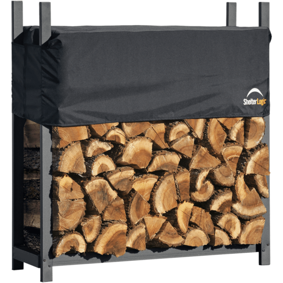 ShelterLogic Ultra Duty Firewood Rack with Cover, 4 ft. - 90474
