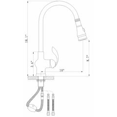 Alpha Goose Neck Pull-Out Faucet Model No. 92-599