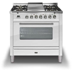 ILVE 36" Professional Plus Series Freestanding Single Oven Gas Range with 5 Sealed Burners (UPW90FDV) - Ate and Drank