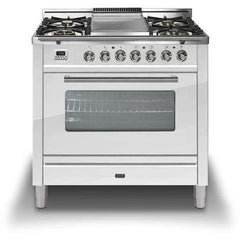 ILVE 36" Professional Plus Series Freestanding Single Oven Gas Range with 5 Sealed Burners (UPW90FDV) - Ate and Drank