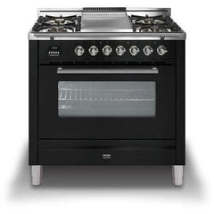 ILVE 36" Professional Plus Series Freestanding Single Oven Gas Range with 5 Sealed Burners (UPW90FDV) - Ate and Drank