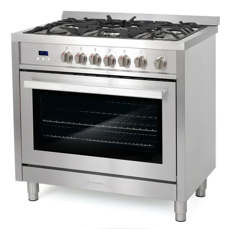 Cosmo 36" Single Oven Gas Range with 5 Burner Cooktop and 3.8 cu. ft. Heavy Duty Cast Iron Grates in Stainless Steel - COS-965AGFC