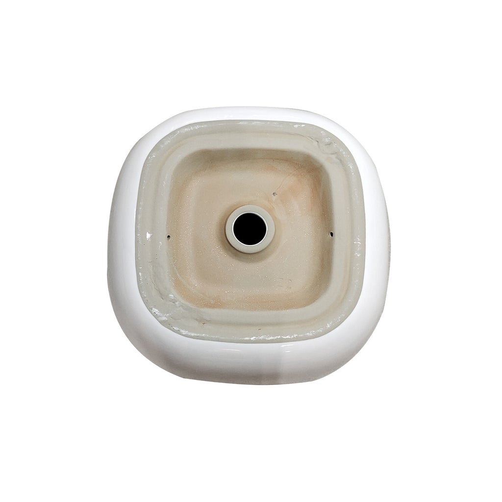 Altair 16 in. Square Ceramic Bathroom Vanity Sink - Zion in White Finish