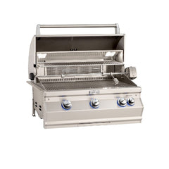 Fire Magic Grills Aurora 32 Inch Built-In Grill with Analog Thermometer and Rotisserie Back Burner - A540I-8A