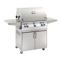 Fire Magic Grills Aurora 62 1/4 Inch Free-Standing Grill with Rotisserie, Single Side Burner and Analog Thermometer - A660S-8A-62