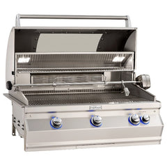 Fire Magic Grills Aurora 37 3/4 Inch Built-In Grill with Analog Thermometer and View Window without Back Burner - A790I-7A-W