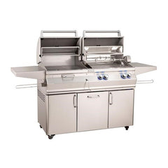 Fire Magic Grills Aurora 81 Inch Free-Standing Gas and Charcoal Combo Grill with Analog Thermometer - A830S-7A-61-CB