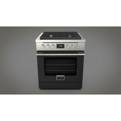 Fulgor Milano 30" Pro-Style Dual Fuel Range with 4 Sealed Burners,  4.4 Cu. Ft. Capacity w/  Stainless Steel - F4PDF304S1