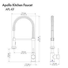 ZLINE Apollo Kitchen Faucet, APL-KF-BN