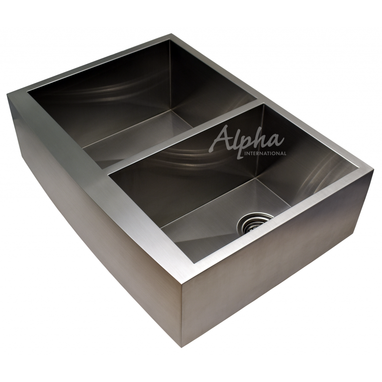 Alpha Double Bowl Handmade Apron/Farmhouse Zero-Radius Sink - AP3019