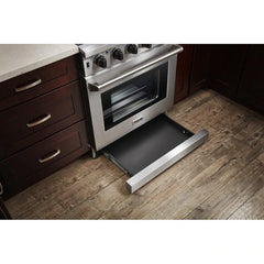 Thor Kitchen Package - 30 in. Gas Range, Range Hood, Refrigerator with Water and Ice Dispenser, Dishwasher, Wine Cooler