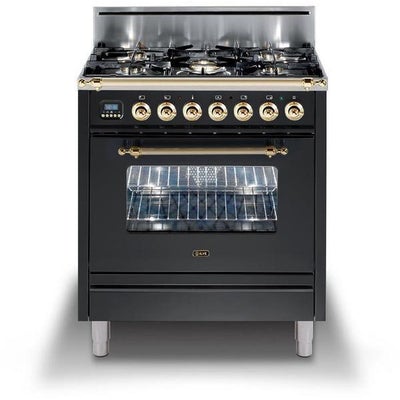 ILVE 30" Professional Plus Series Freestanding Single Oven Gas Range with 5 Sealed Burners - UPW76DV