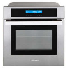 Cosmo 24" Single Electric Wall Oven w/ 8 Functions and 2.5 cu. ft.  True European Convection in Stainless Steel - C106SIX-PT