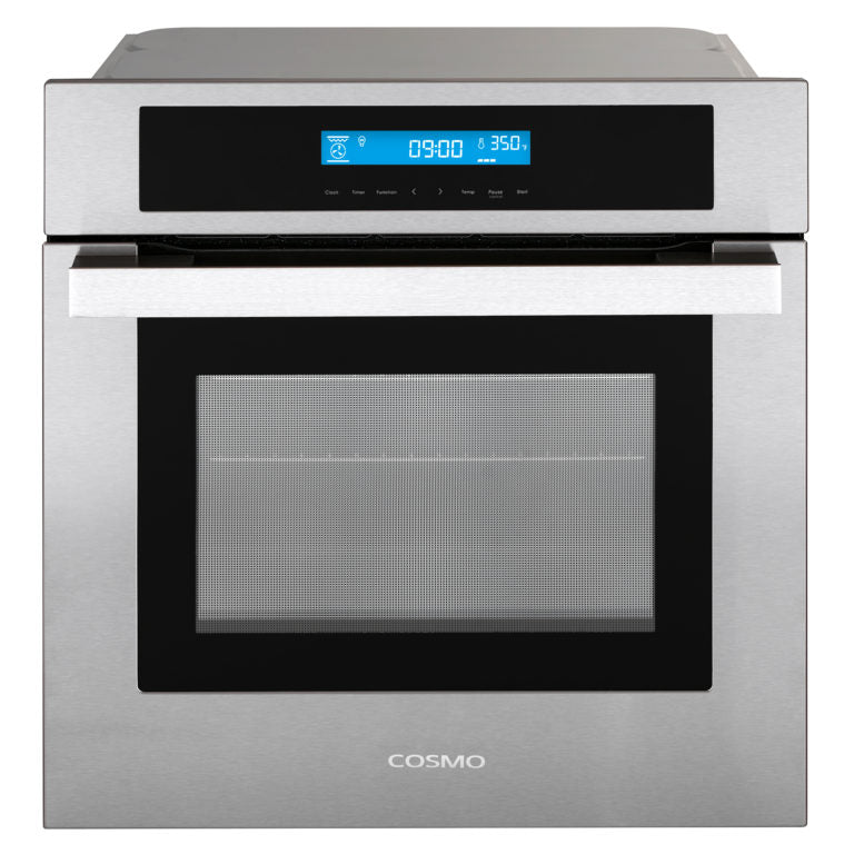 Cosmo 3 Piece Appliance Package With 24" Single Electric Wall Oven 30" Electric Cooktop 30" Under Cabinet Range Hood
