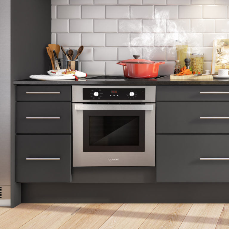 Cosmo 24" Electric Built-In Wall Oven with 2.5 cu. ft. Capacity, 8 Functions & Turbo True European Convection - C51EIX