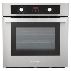 Cosmo 3 Piece Kitchen Package With 24" Single Electric Wall Oven 30" Electric Cooktop 30" Island Range Hood