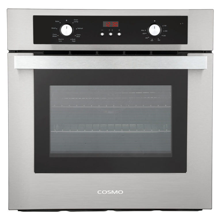 Cosmo 3 Piece Kitchen Package With 24" Single Electric Wall Oven 36" Electric Cooktop 36" Island Range Hood
