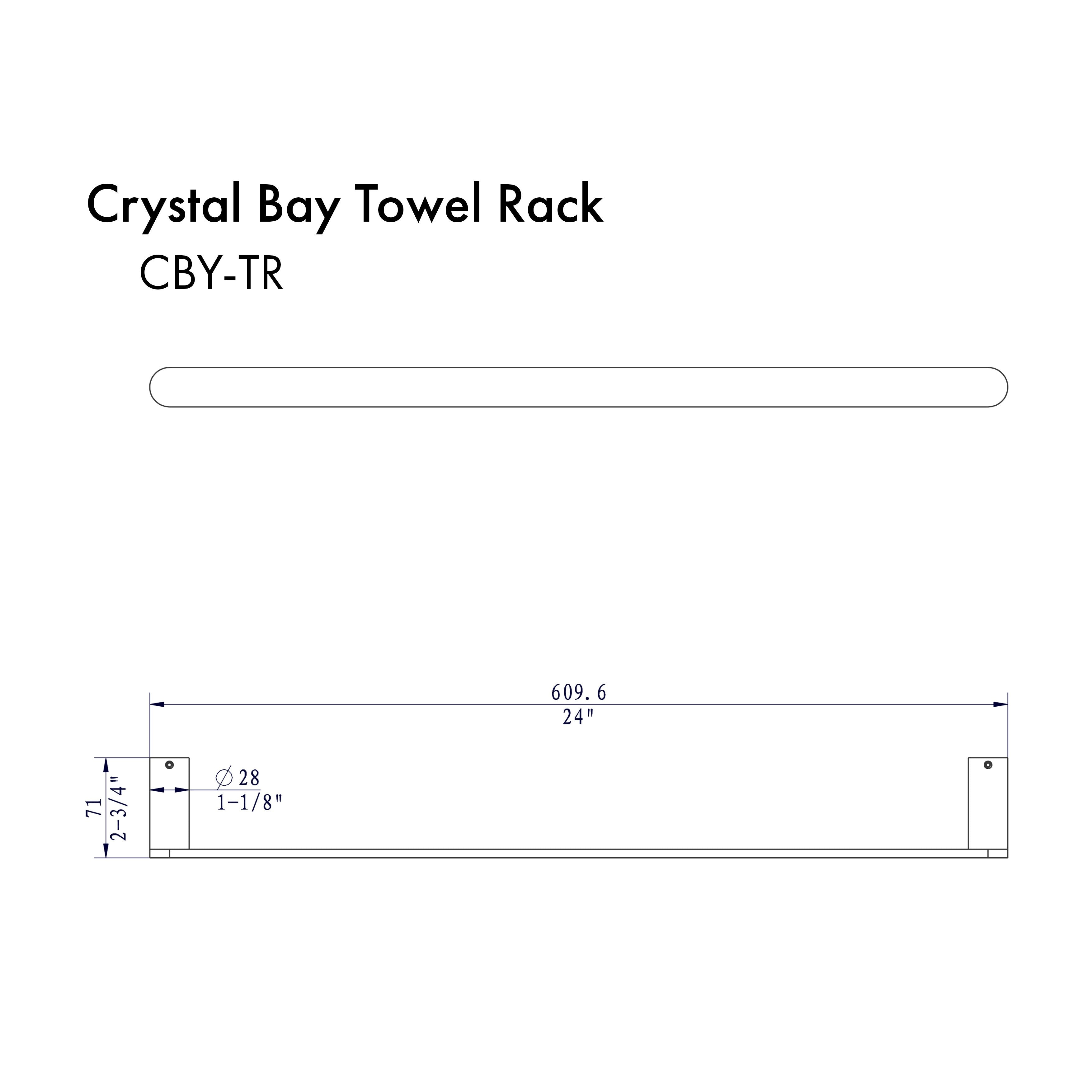 ZLINE Crystal Bay Towel Rail  CBY-TR