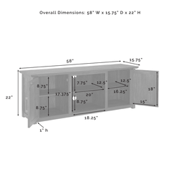 Crosley Camden 58" Low Profile Tv Stand - CF101158