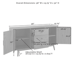 Crosley Lucas 58 Inch Sideboard - CF1119