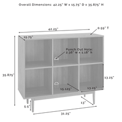 Crosley Liam 42.25 Inch 6 Cube Bookcase - CF1121