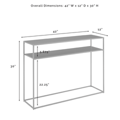 Crosley Braxton Console Table Matte-Black - CF1400