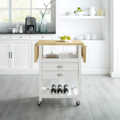 Crosley Bristol 45 Inch Double Drop Leaf Kitchen Cart - CF3023