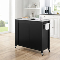 Crosley Savannah 42 Inch Stainless Steel Top Full-Size Kitchen Island/Cart - CF3029SS