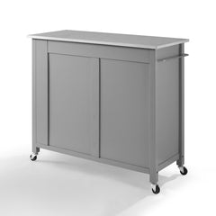 Crosley Savannah 42 Inch Stainless Steel Top Full-Size Kitchen Island/Cart - CF3029SS